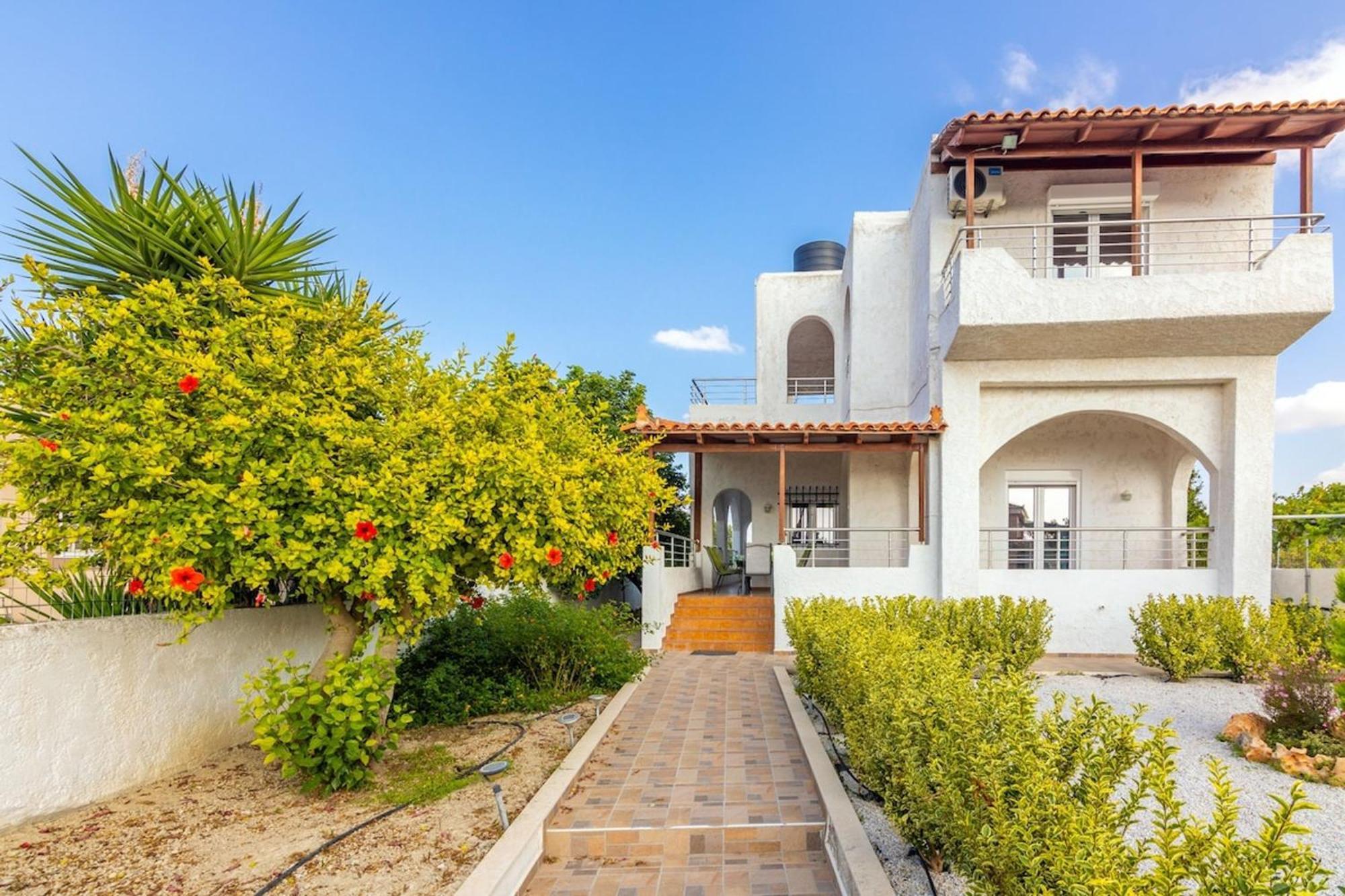 Amazing Villa Chrysanthi With Private Pool In Heraklion Epano Vathia Esterno foto